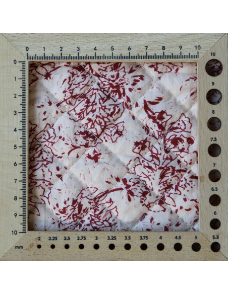 Anjali - Tissu indien matelassé double face coton hand block largeur 100cm