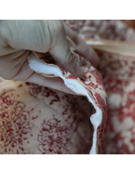 Anjali - Tissu indien matelassé double face coton hand block largeur 100cm