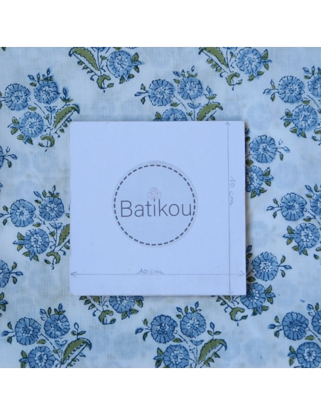 Anika - Tissu indien coton hand block traditionnel