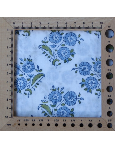 Anika - Tissu indien coton hand block traditionnel