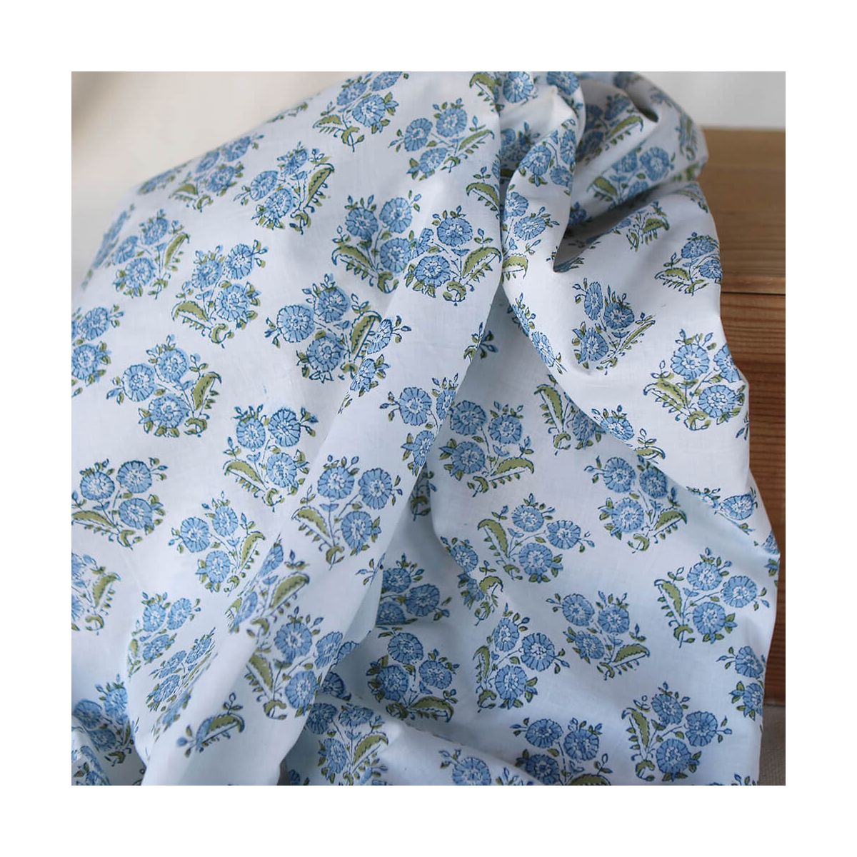 Anika - Tissu indien coton hand block traditionnel Anika - Tissu indien coton hand block traditionnel