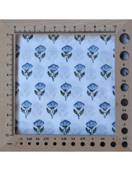 Anika B - Tissu indien coton hand block traditionnel