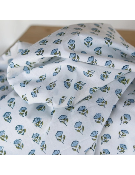 Anika B - Tissu indien coton hand block traditionnel