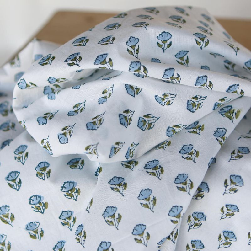 Anika B - Tissu indien coton hand block traditionnel