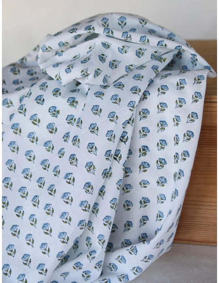 Anika B - Tissu indien coton hand block traditionnel