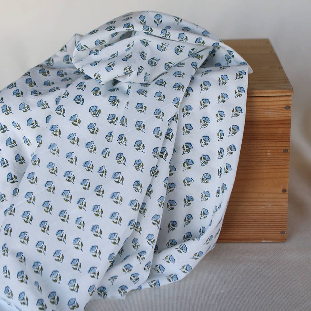 Anika B - Tissu indien coton hand block traditionnel