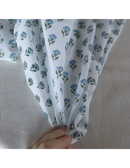 Anika B - Tissu indien coton hand block traditionnel