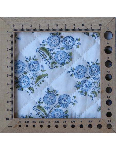 Anika - Tissu indien matelassé double face coton hand block largeur 100cm
