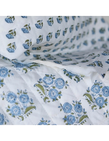 Anika - Tissu indien matelassé double face coton hand block largeur 100cm