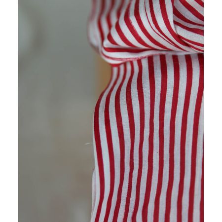 Rayures rouge - Tissu indien coton hand block traditionnel Rayures rouge - Tissu indien coton hand block traditionnel