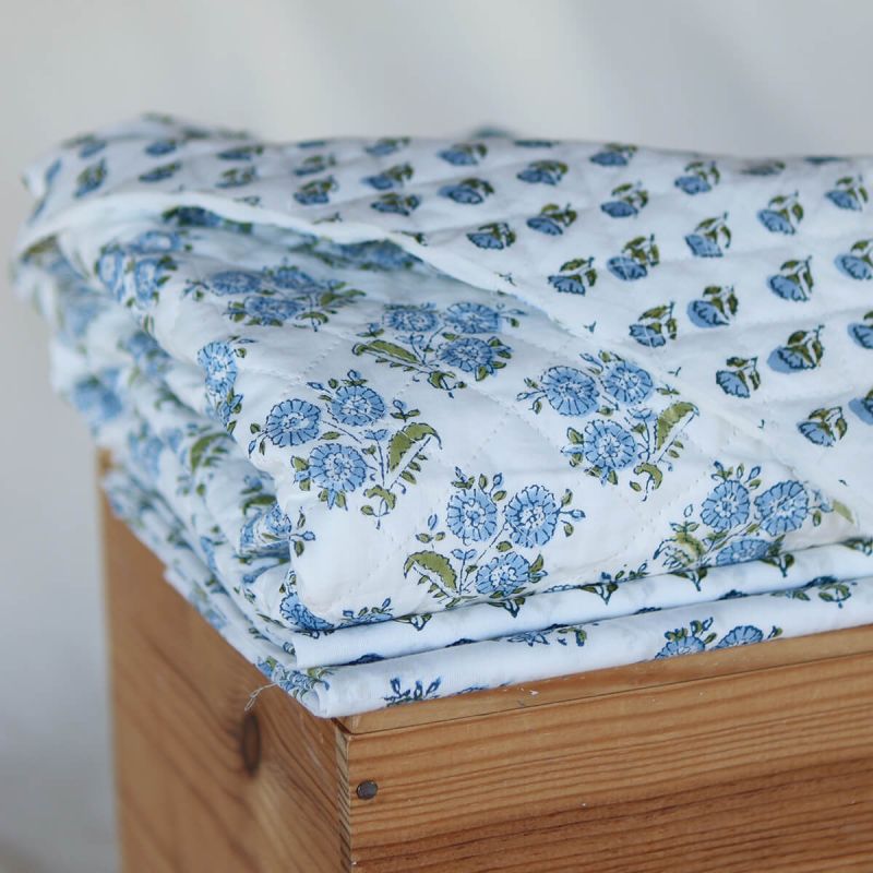 Anika B - Tissu indien coton hand block traditionnel