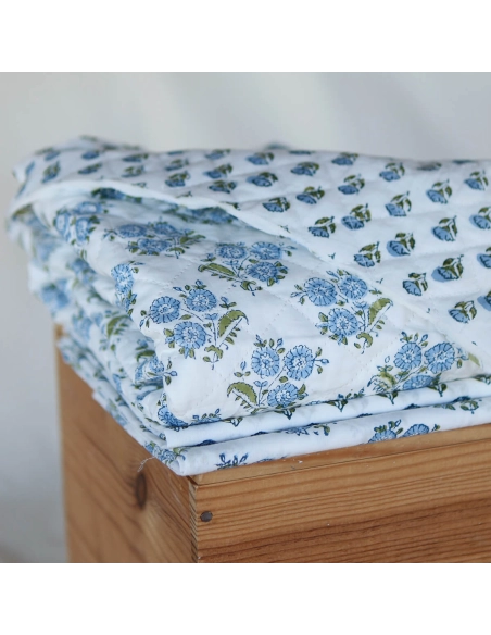 Anika - Tissu indien coton hand block traditionnel