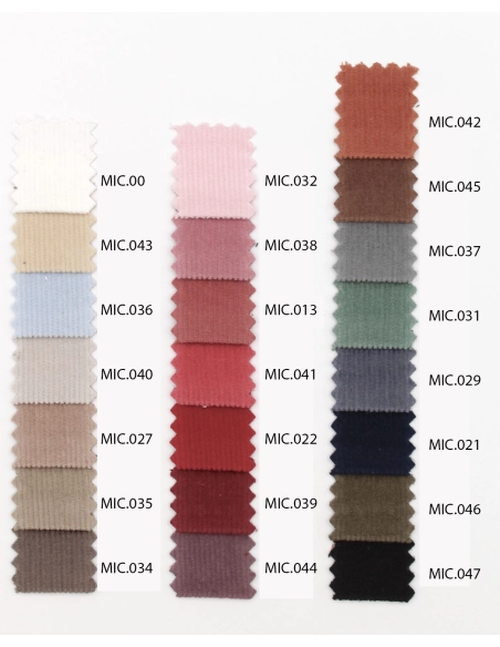 Velours milleraies coton organique coloris praline clair
