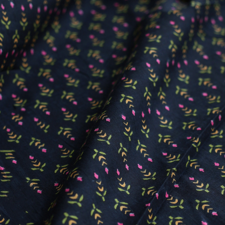 Tissu indien coton hand block traditionnel