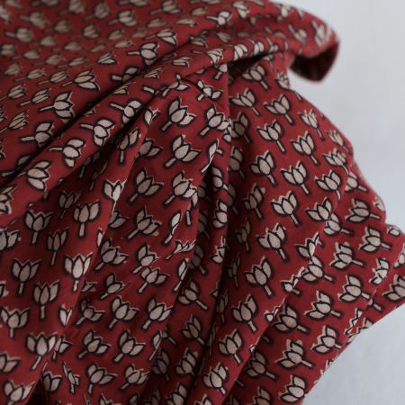 Mira B - Tissu indien coton hand block traditionnel