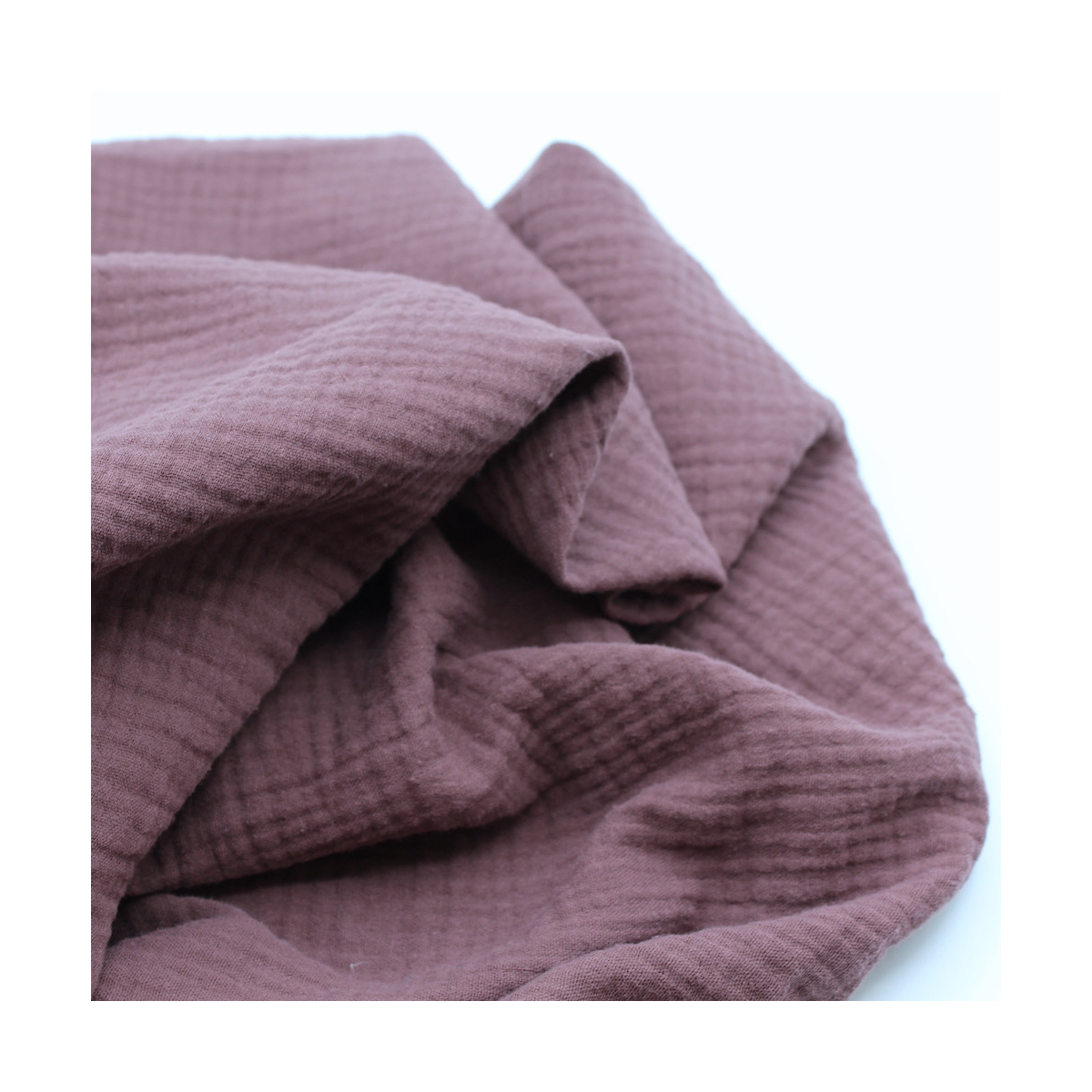 Double gaze de coton BIO unie figue Double gaze de coton BIO unie figue
