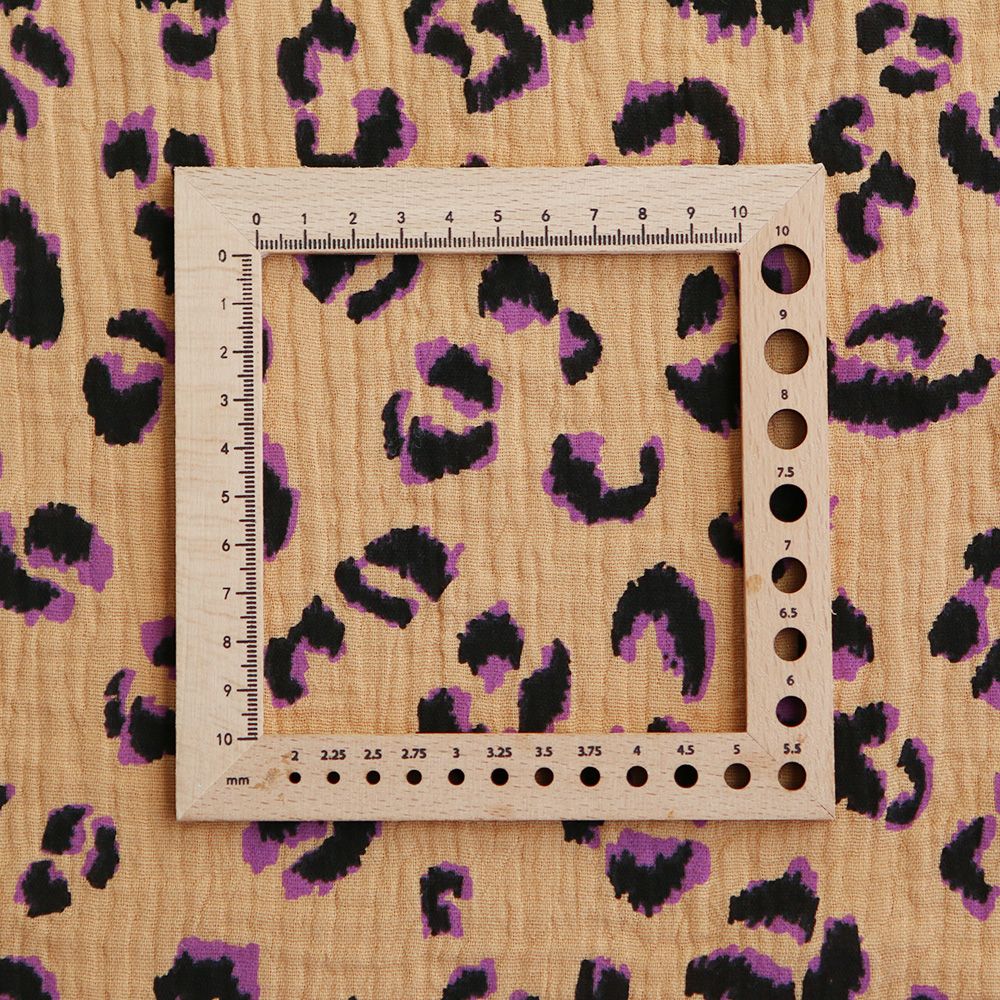 Double gaze de coton Fauve Graou fond camel