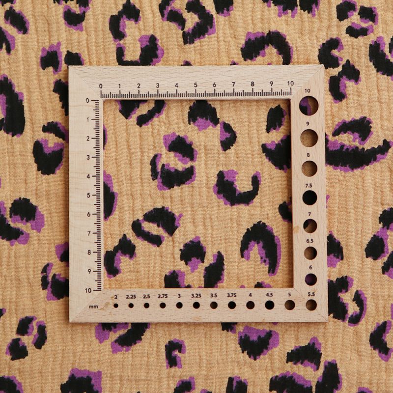 Double gaze de coton Fauve Graou fond camel