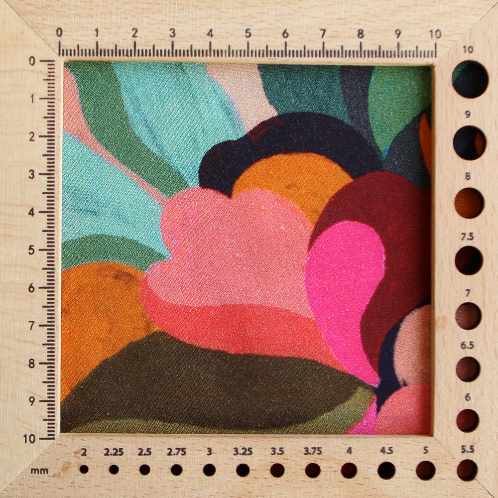 Abiva - Viscose imprimé graphique et fleuri fuschia