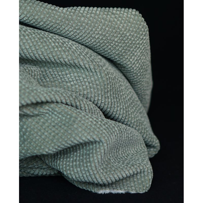 Norton - Velours à côtes doublé moumoute / fourrure sauge