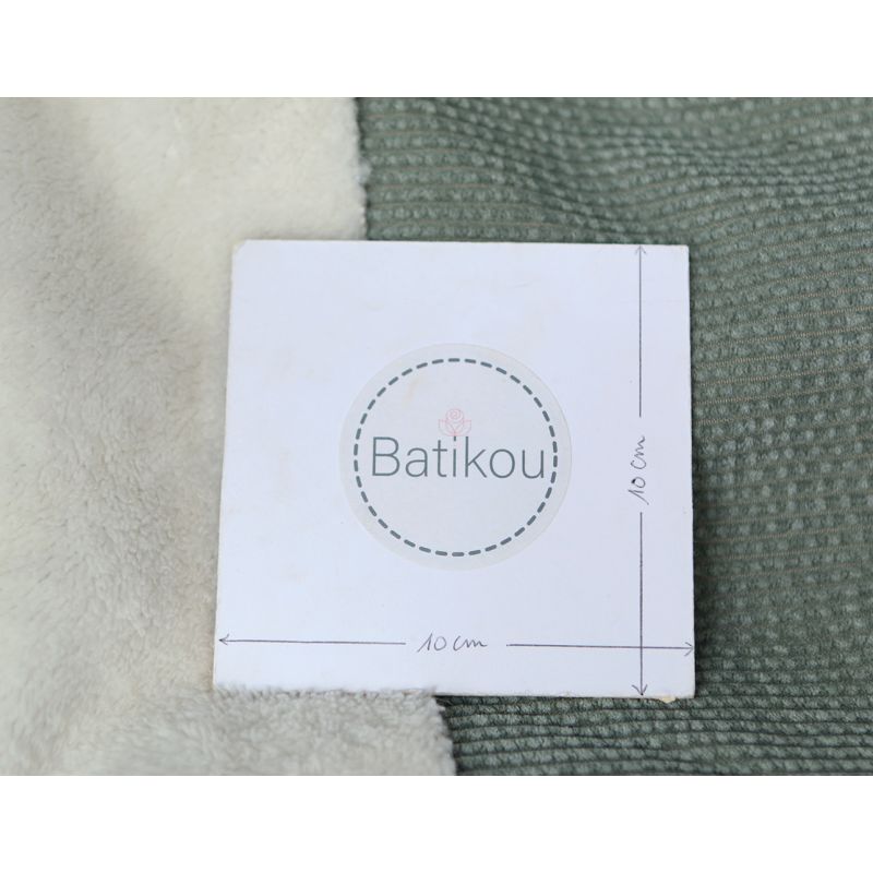 Norton - Velours à côtes doublé moumoute / fourrure sauge