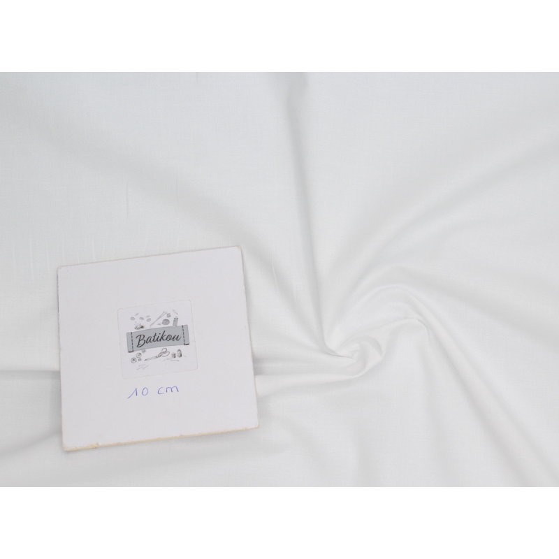 Popeline de coton douce qualité SWEET coloris uni blanc