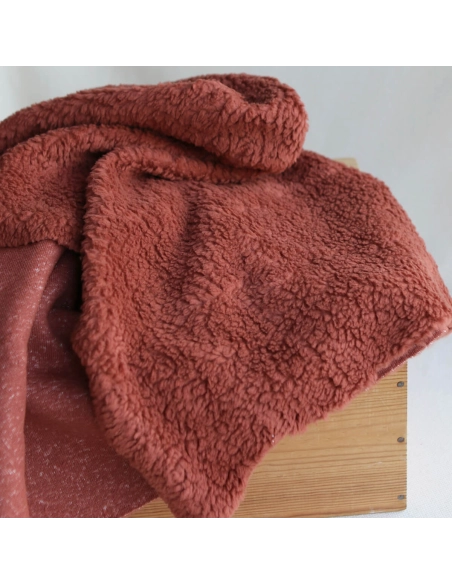 Colby - Fausse fourrure / Moumoute / Sherpa de coton rouille clair