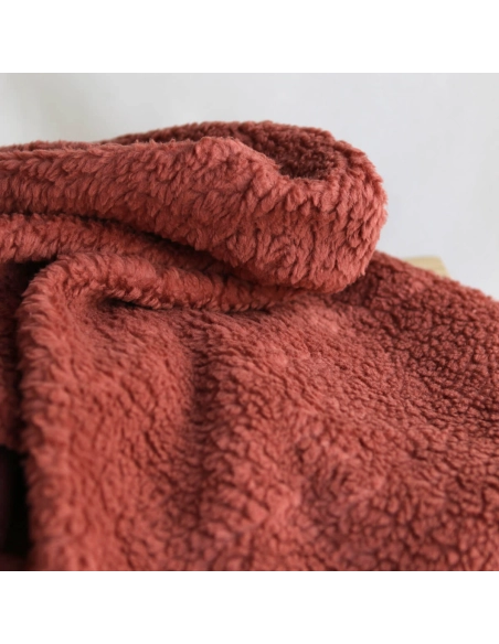 Colby - Fausse fourrure / Moumoute / Sherpa de coton rouille clair