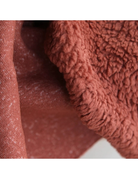 Colby - Fausse fourrure / Moumoute / Sherpa de coton rouille clair