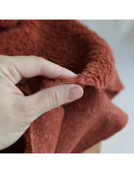 Colby - Fausse fourrure / Moumoute / Sherpa de coton rouille clair