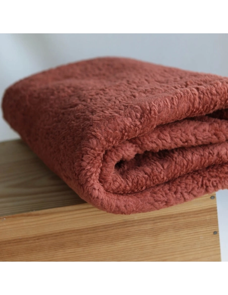 Colby - Fausse fourrure / Moumoute / Sherpa de coton rouille clair