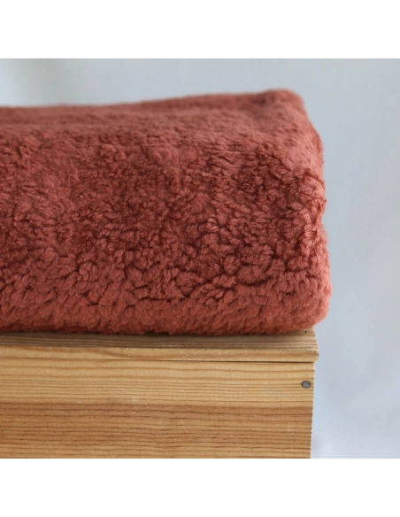 Colby - Fausse fourrure / Moumoute / Sherpa de coton rouille clair