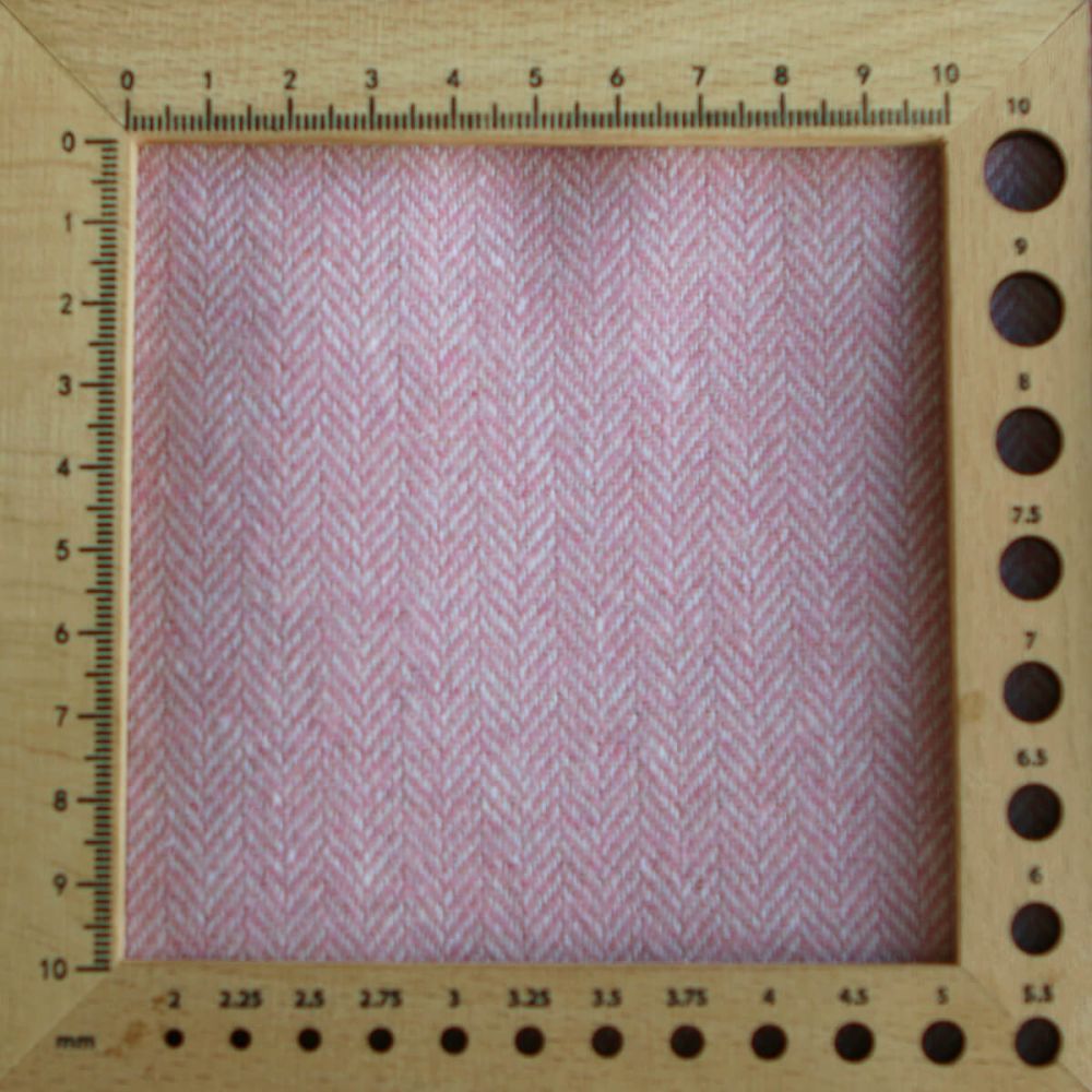 Tissu chevrons texturé coton / laine coloris Rose tendre