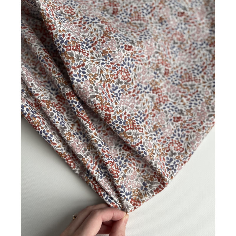 Annette - Batiste de coton SILKYNE à imprimé fleuri Tissus issus de l'agriculture biologique  - 2
