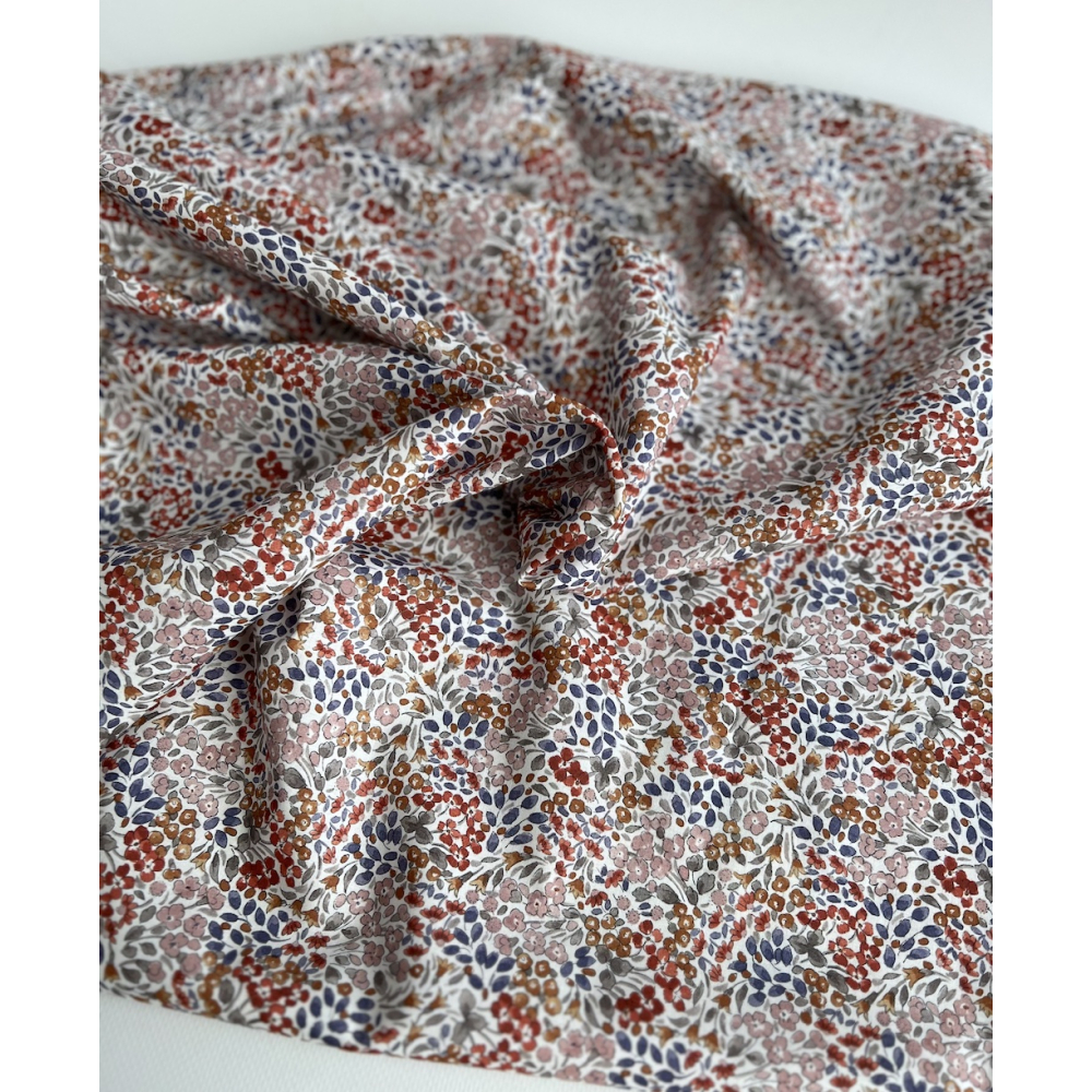 Annette - Batiste de coton SILKYNE à imprimé fleuri Tissus issus de l'agriculture biologique  - 3