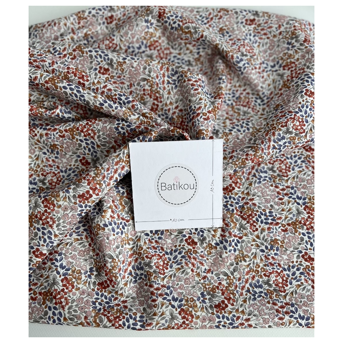 Annette - Batiste de coton SILKYNE à imprimé fleuri Tissus issus de l'agriculture biologique  - 6