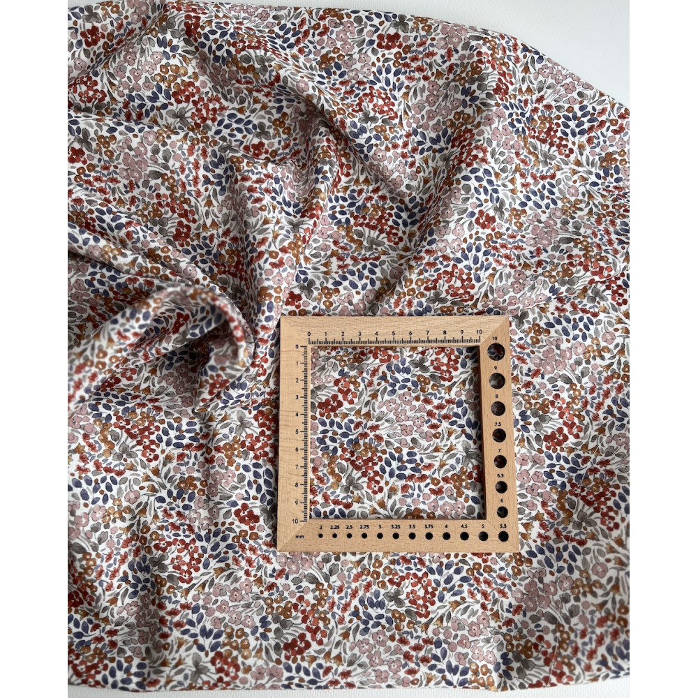 Annette - Batiste de coton SILKYNE à imprimé fleuri Tissus issus de l'agriculture biologique  - 7