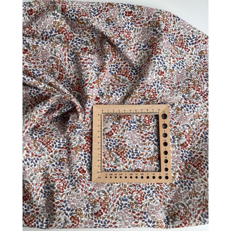 Annette - Batiste de coton SILKYNE à imprimé fleuri Tissus issus de l'agriculture biologique  - 7