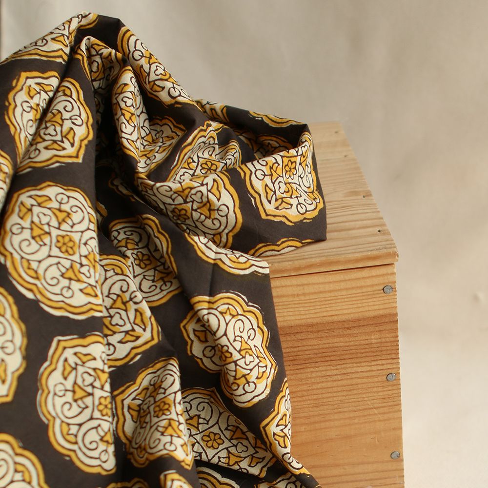 Rani - Tissu indien coton hand block traditionnel