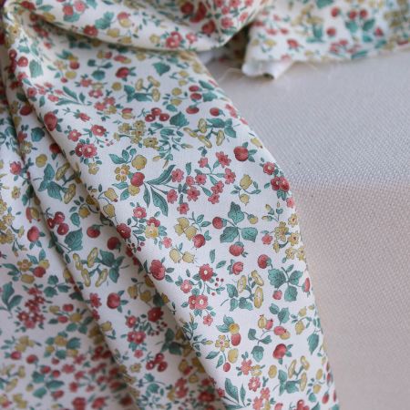 Caume - Tissu sergé / twill de coton organique imprimé fleuri Caume - Tissu sergé / twill de coton organique imprimé fleuri