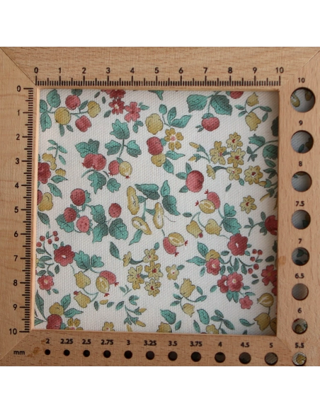 Caume - Tissu sergé / twill de coton organique imprimé fleuri