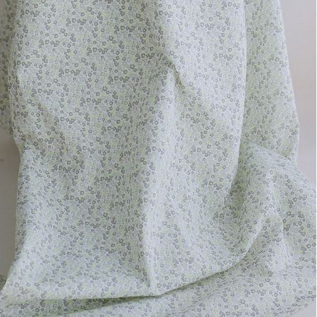 Batiste de coton BIO douce petit motif fleuri