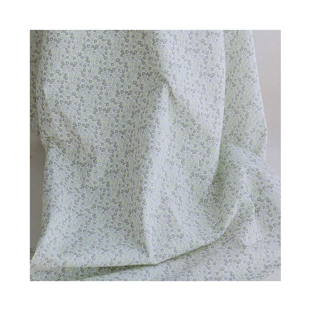 Batiste de coton BIO douce petit motif fleuri
