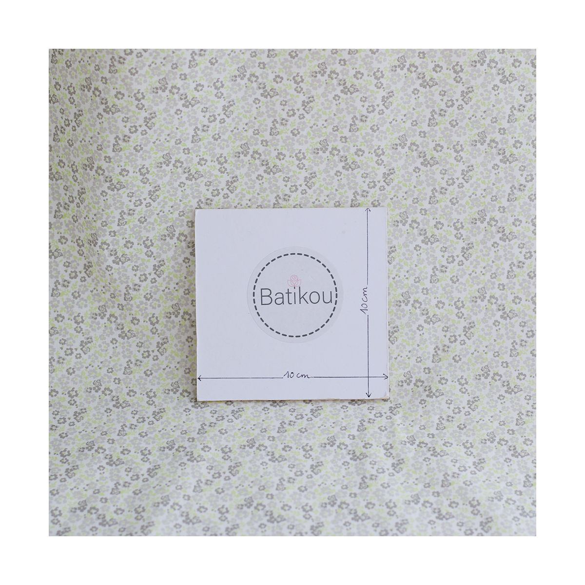 Batiste de coton BIO douce petit motif fleuri