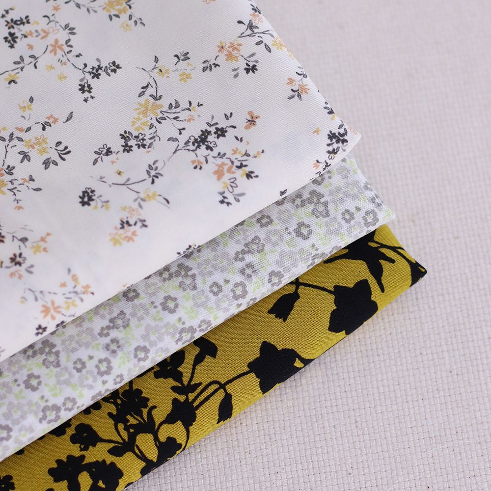 Batiste de coton BIO douce petit motif fleuri