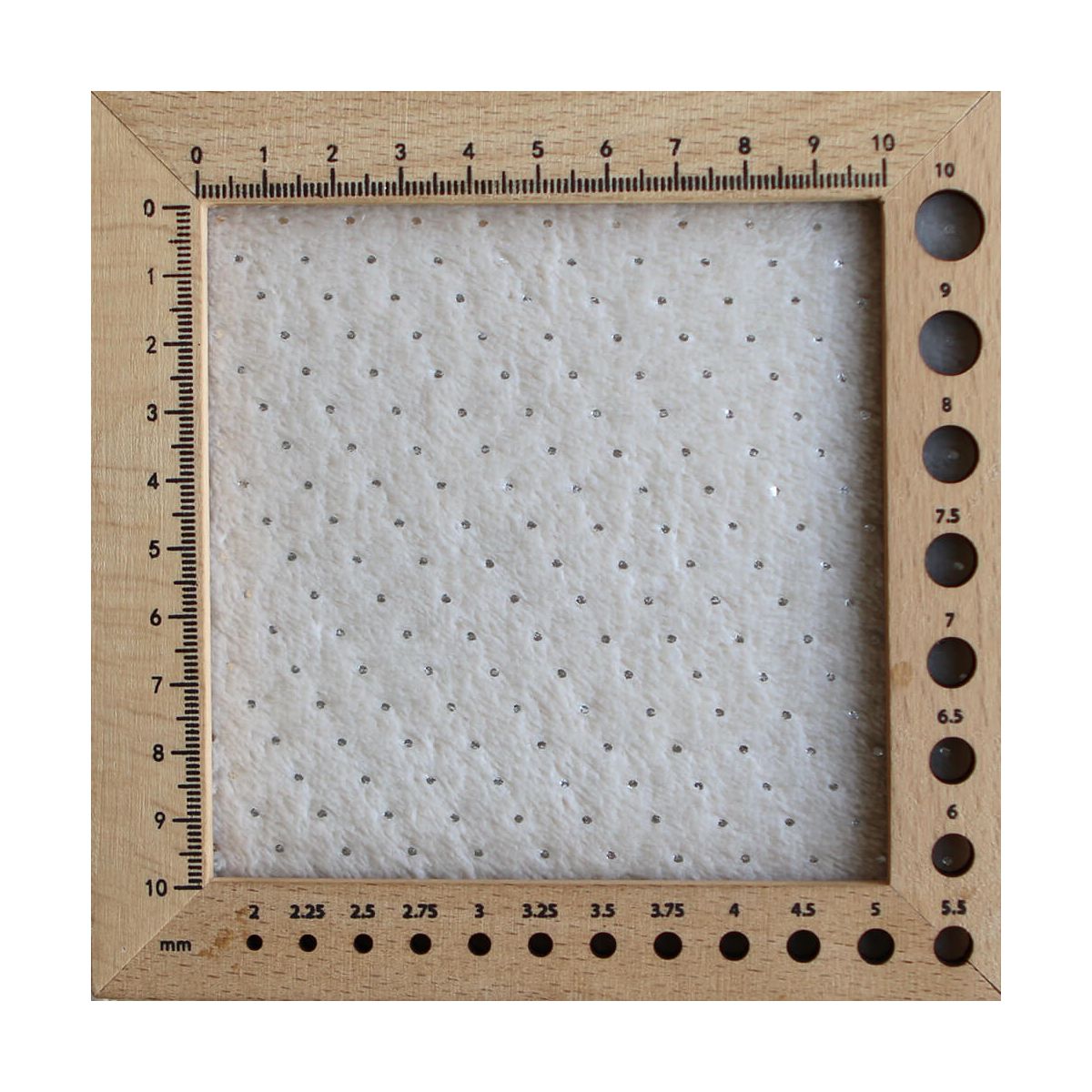 Polaire douce beige motif pois argentés