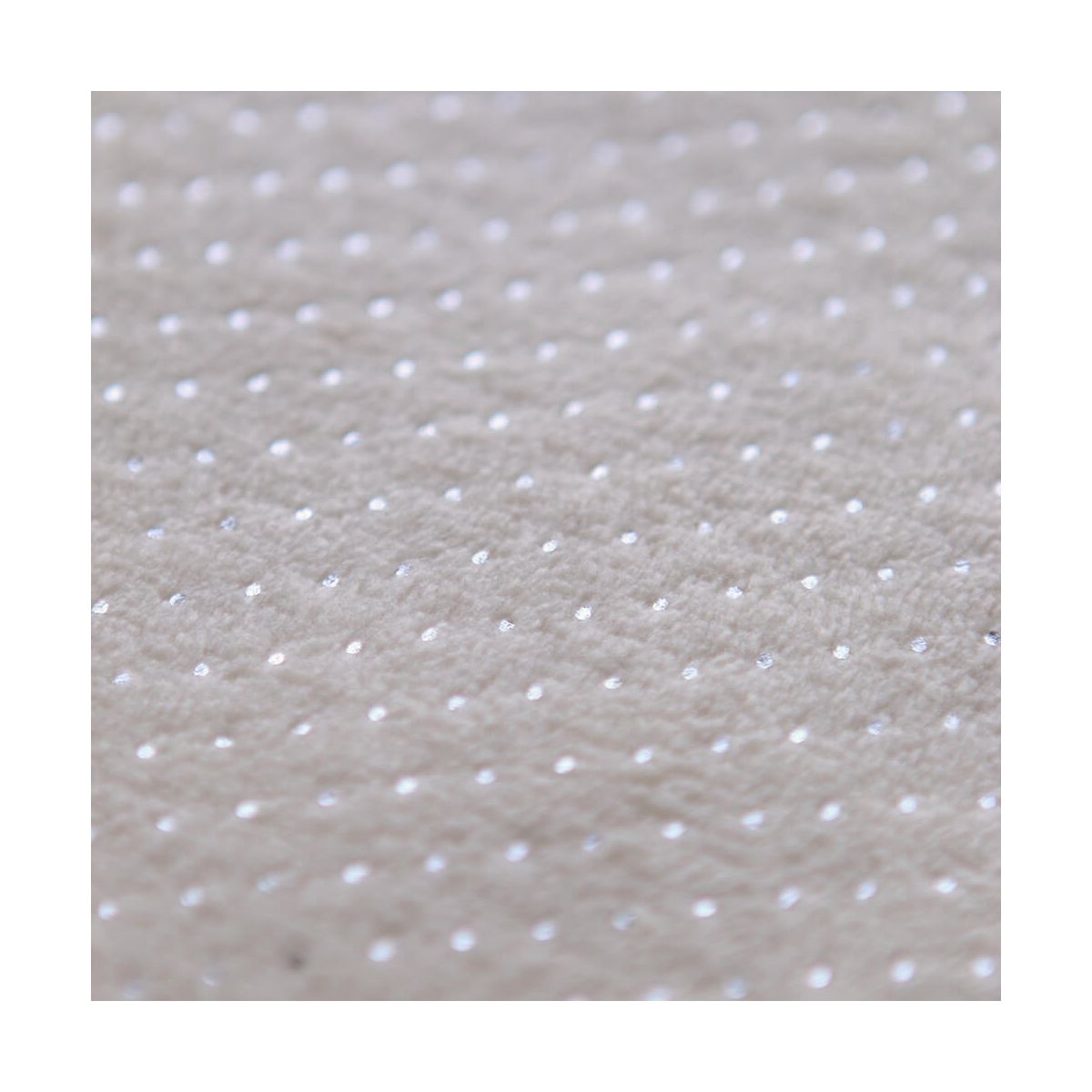 Polaire douce beige motif pois argentés