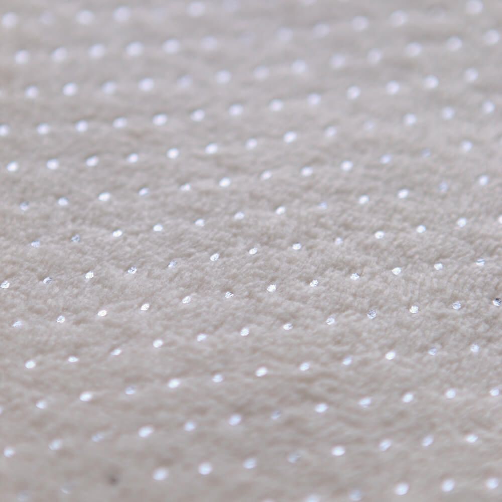 Polaire douce beige motif pois argentés