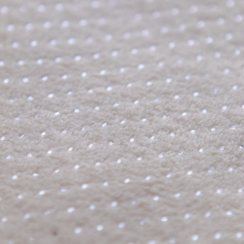 Polaire douce beige motif pois argentés