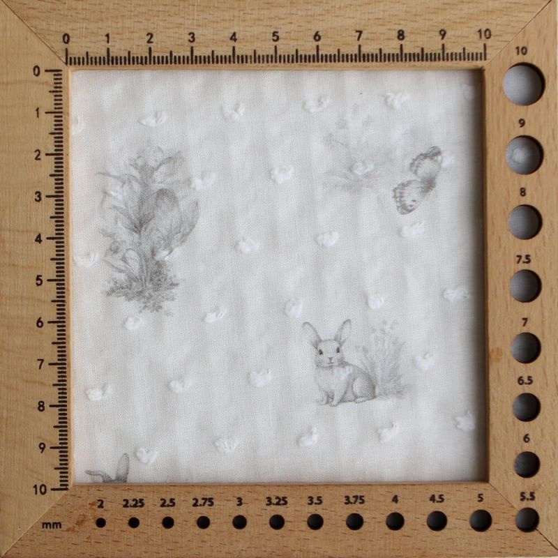 Oswald - Plumetis de coton imprimé animaux de la forêt gris